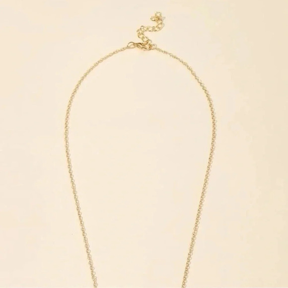 2 LEFT! Gold Pearl Bar Necklace - Picture 2 of 4